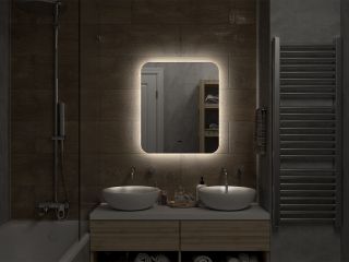 Зеркало с подсветкой Misty Адхил 60см белый